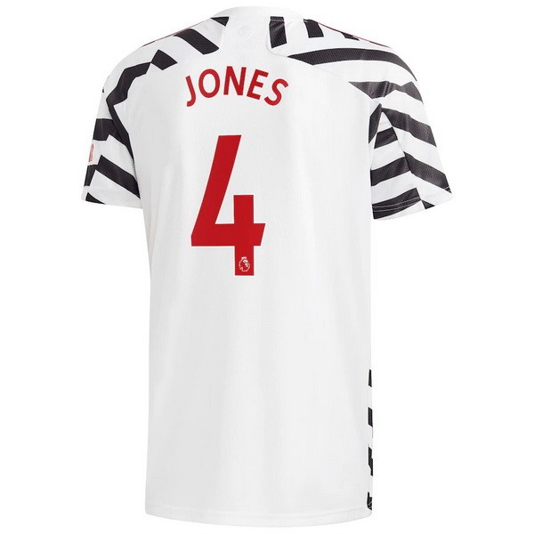 Camiseta Manchester United NO.4 Jones 3ª Kit 2020 2021 Blanco
